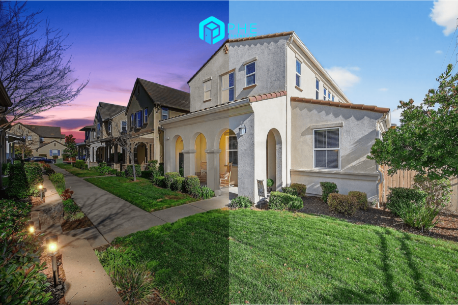 Day to Night Editing before and after